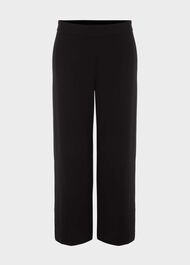 Lula Cropped Pants With Stretch, Black, hi-res
