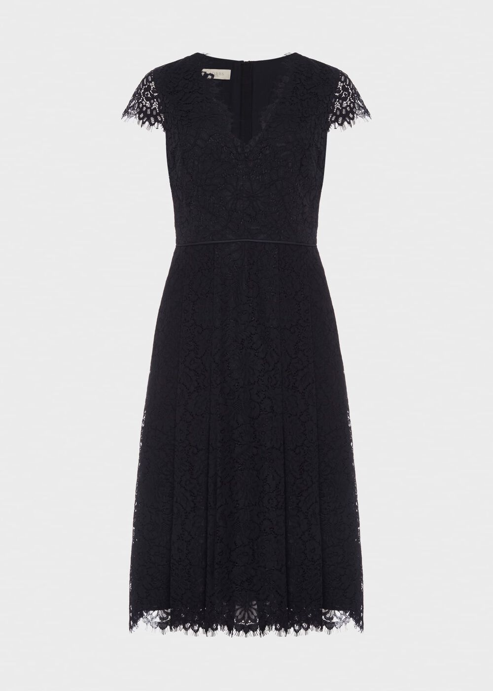 Anastasia Lace Fit And Flare Dress, Navy, hi-res