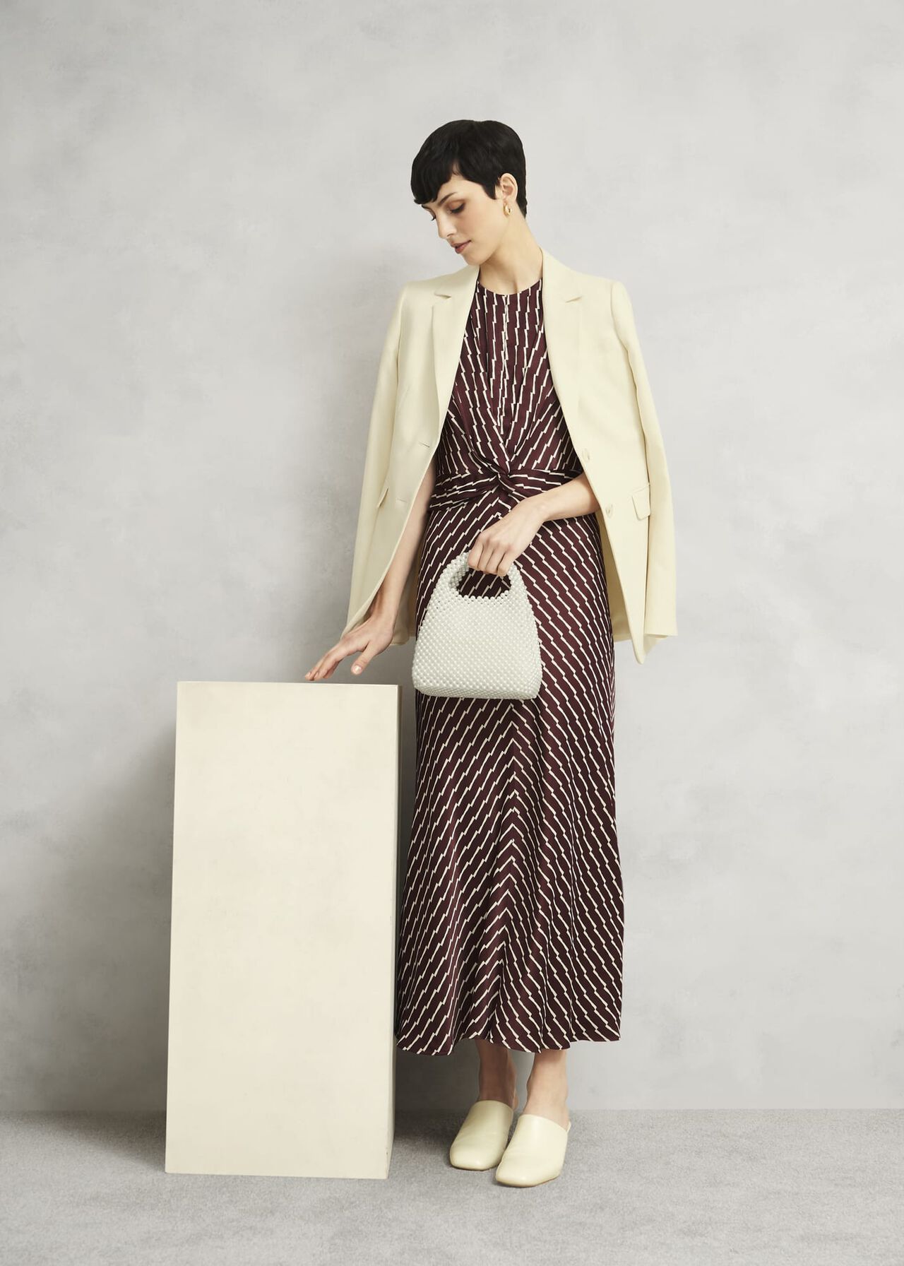 Burnby Dress, Brown Ivory, hi-res