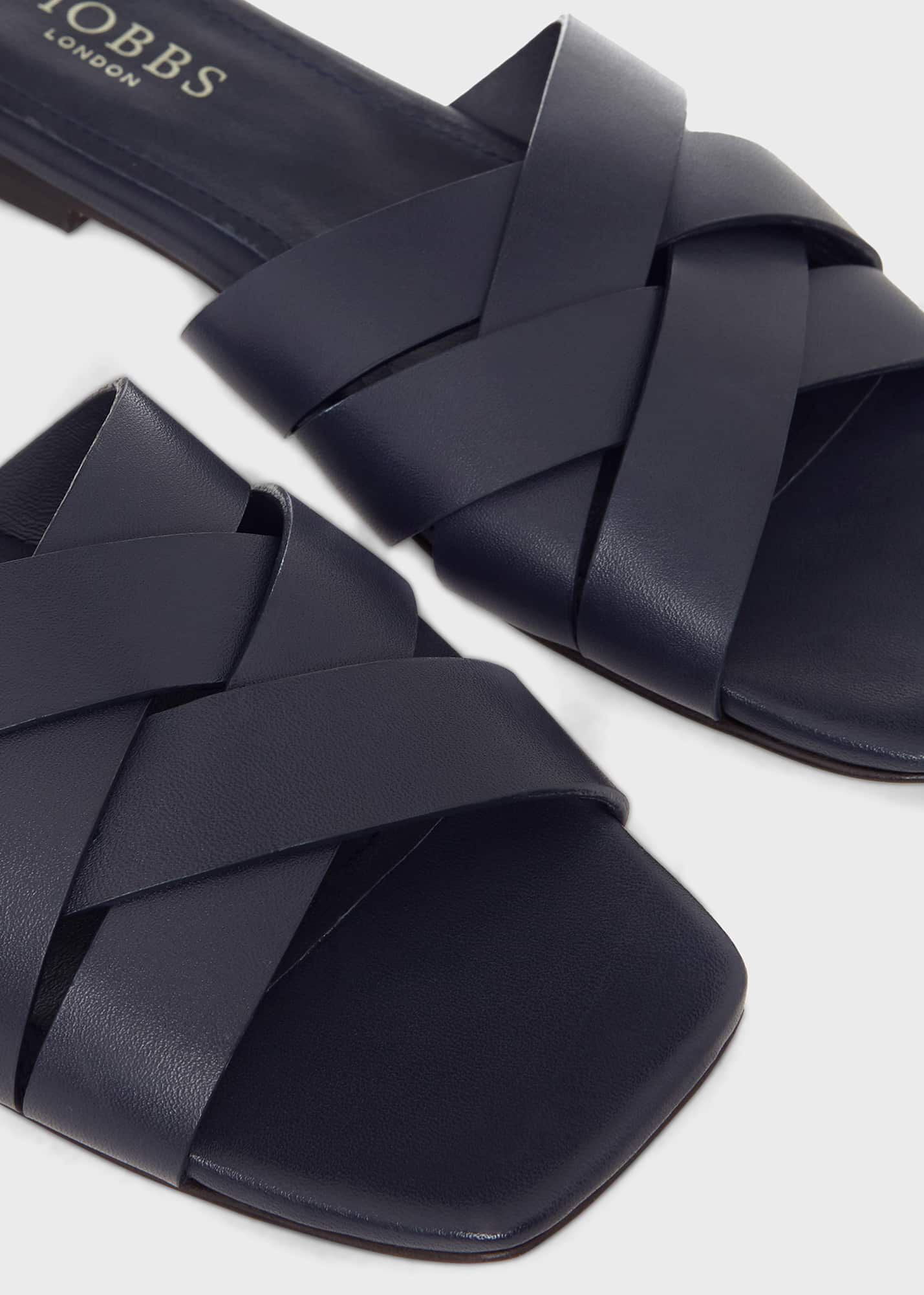 Hobbs navy sandals clearance