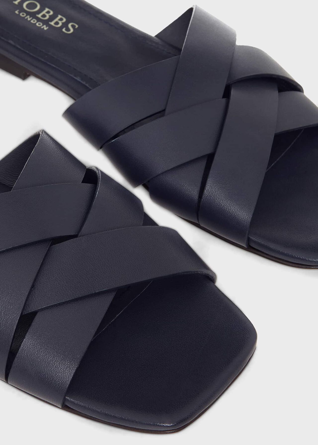 Annie Flat Sandal, Navy, hi-res