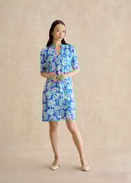 Lucille Tunic Dress, True Blue Ivory, hi-res
