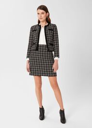 Alexis Tweed Jacket, Black Ivory, hi-res