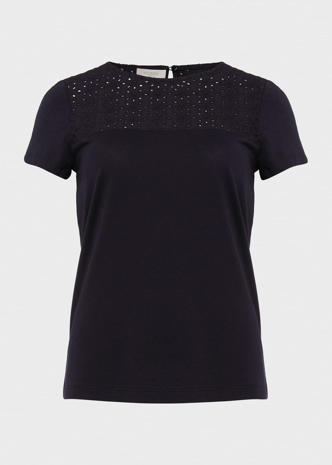 Lola Short Sleeve Top, Navy, hi-res