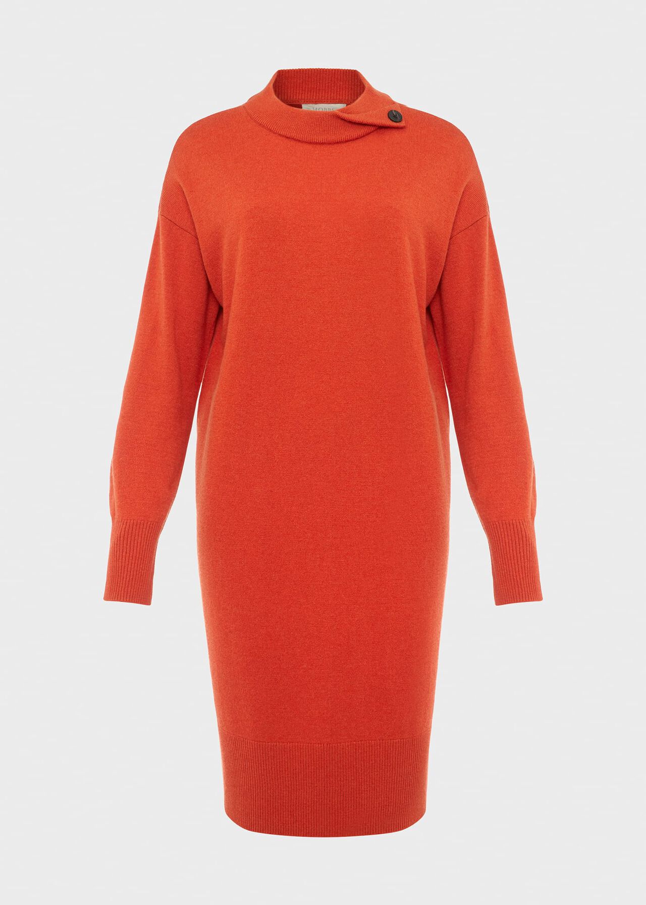 Talia Knitted Dress, Burnt Orange, hi-res