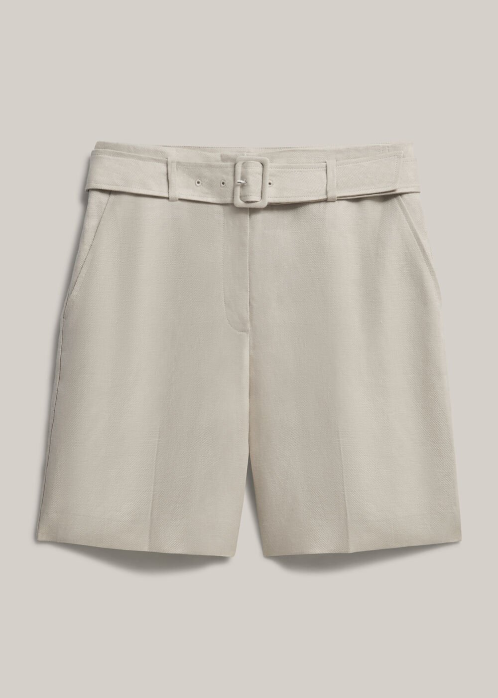 Iza Linen Shorts, Neutral, hi-res
