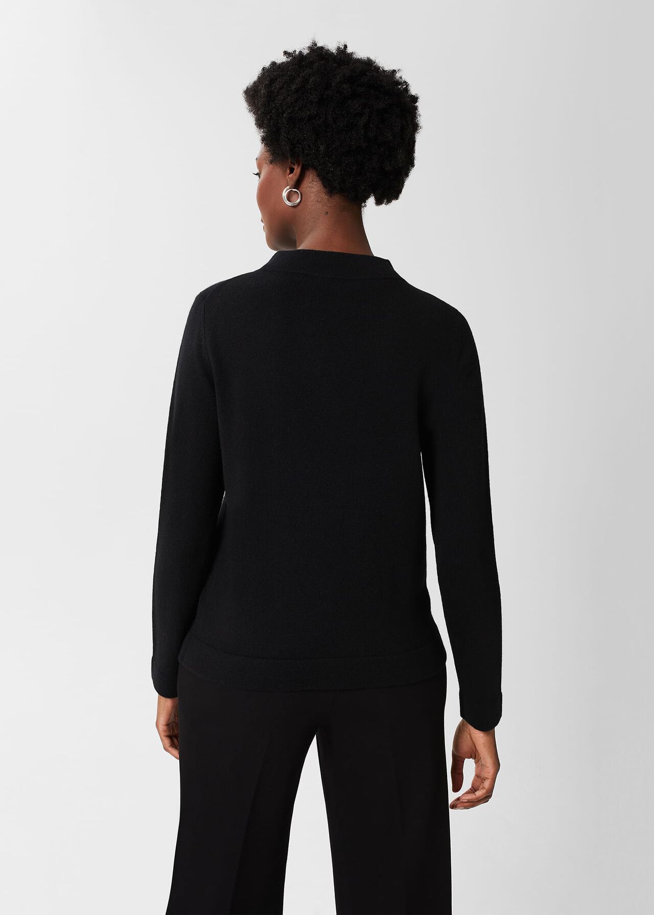 Talia Wool Cashmere Sweater, Black, hi-res
