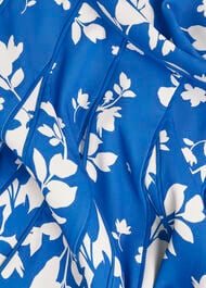 Petite Angelica Floral Dress, Blue Cream, hi-res