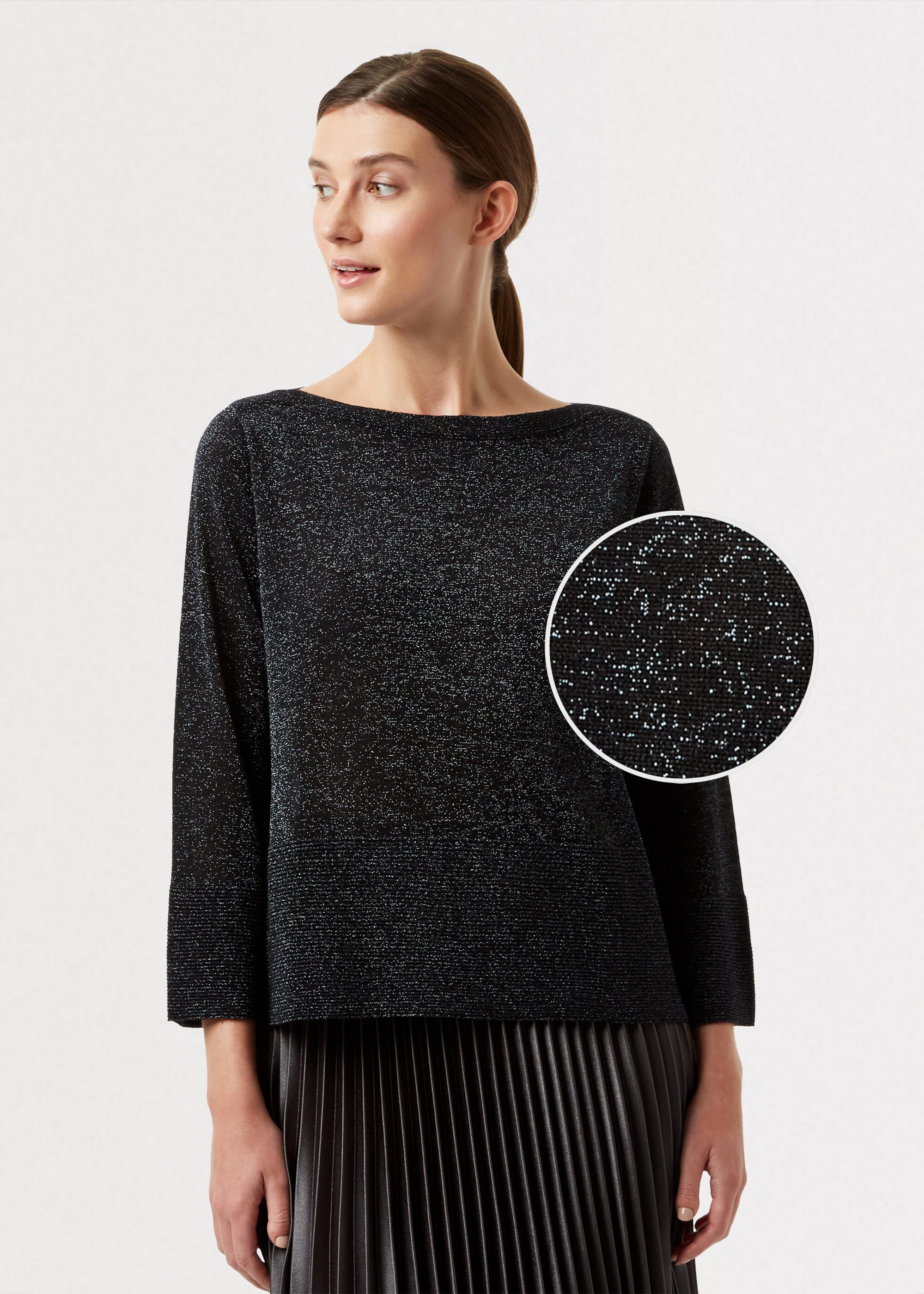 black sparkly sweater