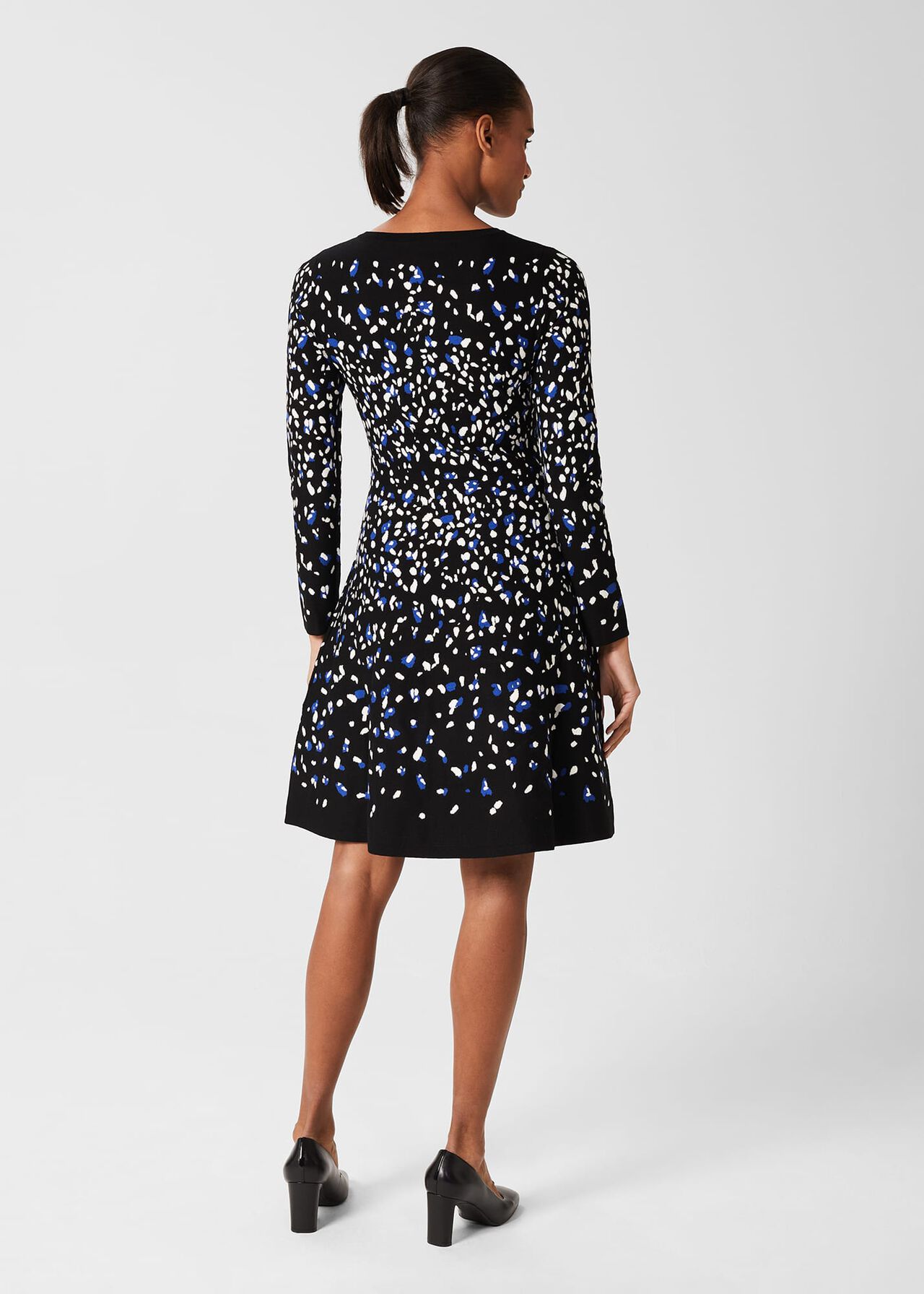 Jodie Knitted Dress, Black Multi, hi-res