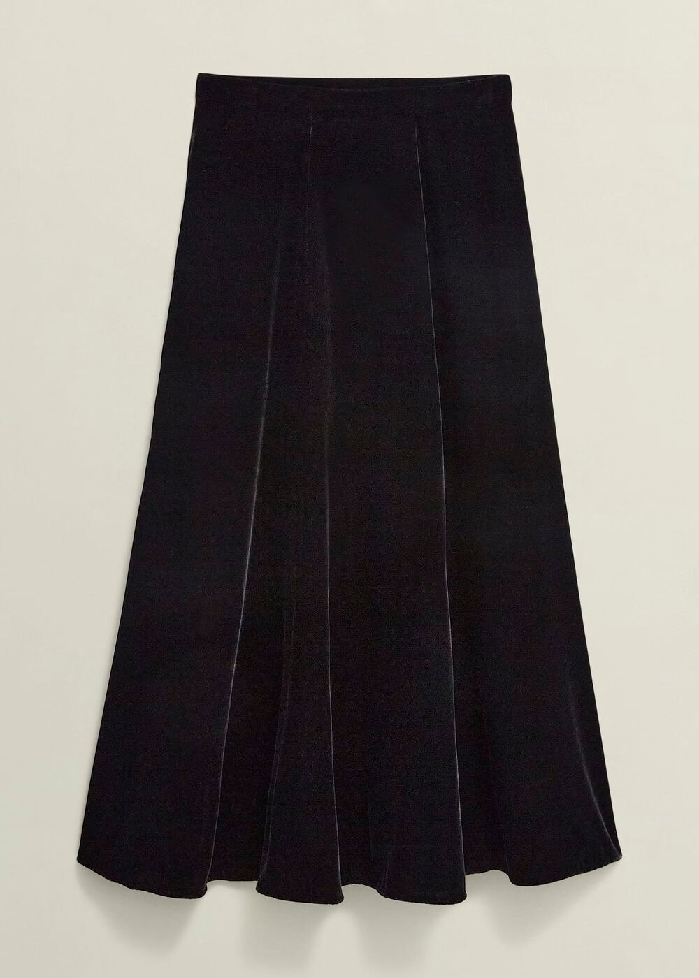 Charteris Velvet Skirt, Black, hi-res