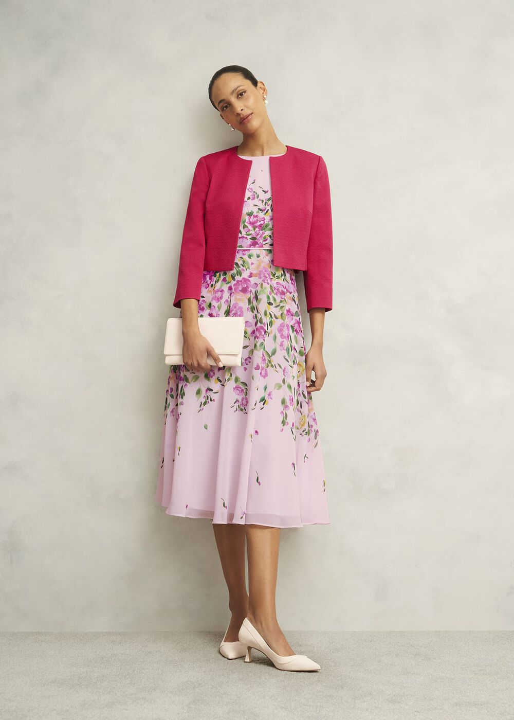 Carly Dress, Pale Pink Multi, hi-res