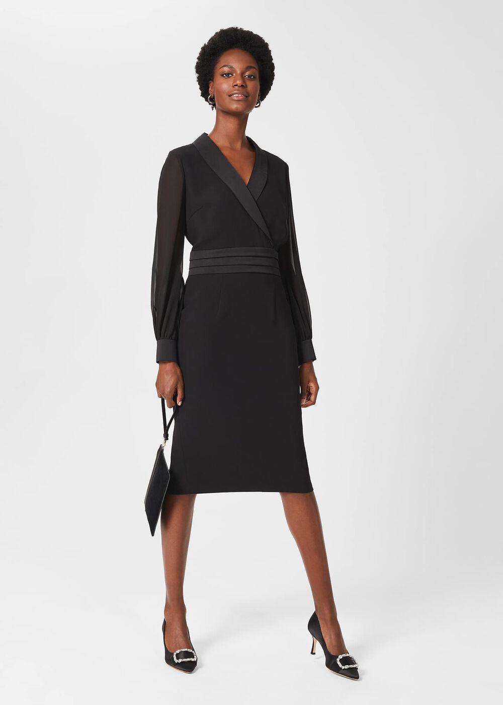 Fridah Tux Dress, Black, hi-res