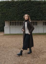 Edgely Wool Coat, Dark Brown, hi-res