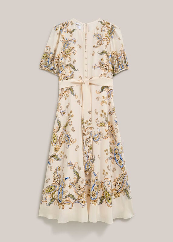 Petite Alma Paisley Silk Dress