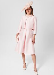 Marcella Silk Blend Beaded Dress, Pale Pink, hi-res