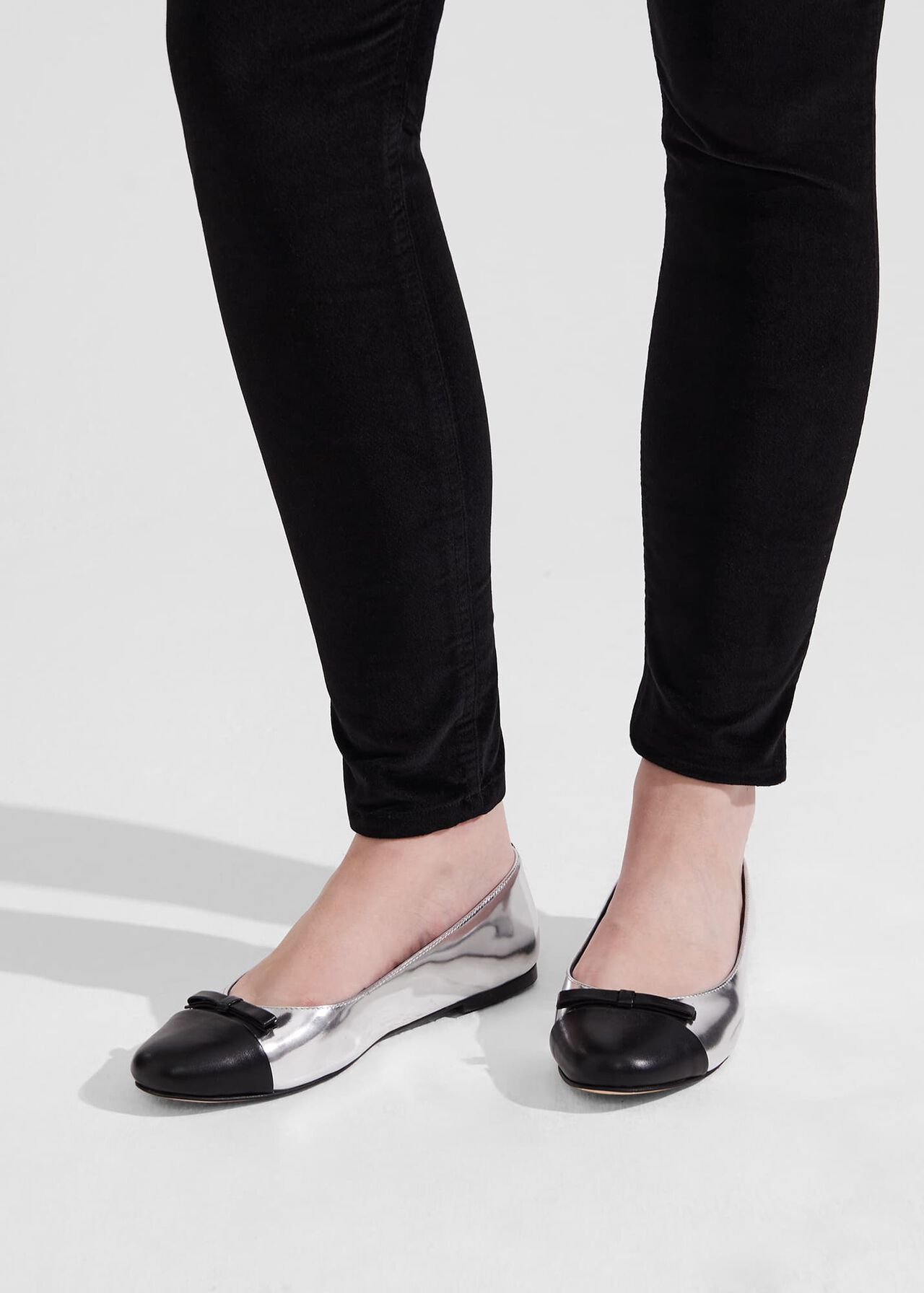 Eva Ballet Flats, Silver, hi-res