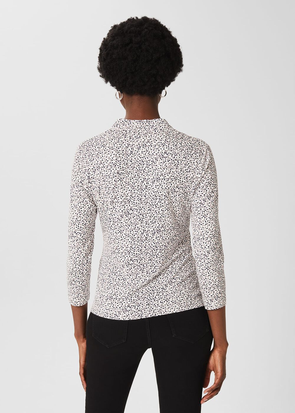 Hattie Printed Top, Ivory Multi, hi-res