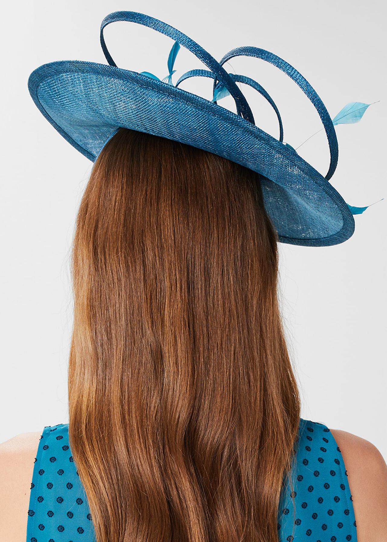 Freya Fascinator, Deep Jade Blue, hi-res
