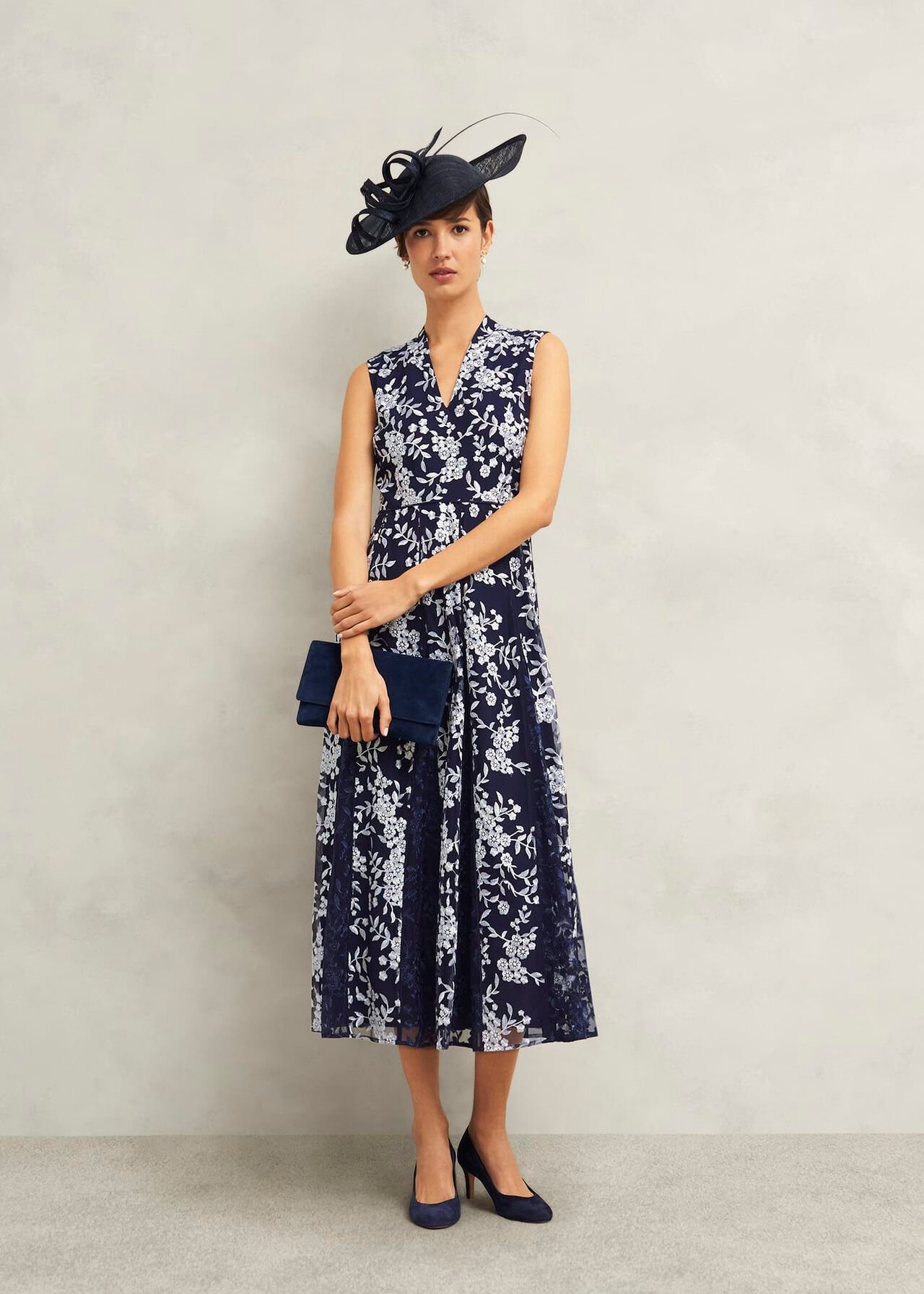 Quin Embroidered Dress, Midnight Ivory, hi-res