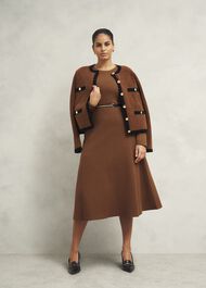 Liza Knitted Dress, Toffee, hi-res