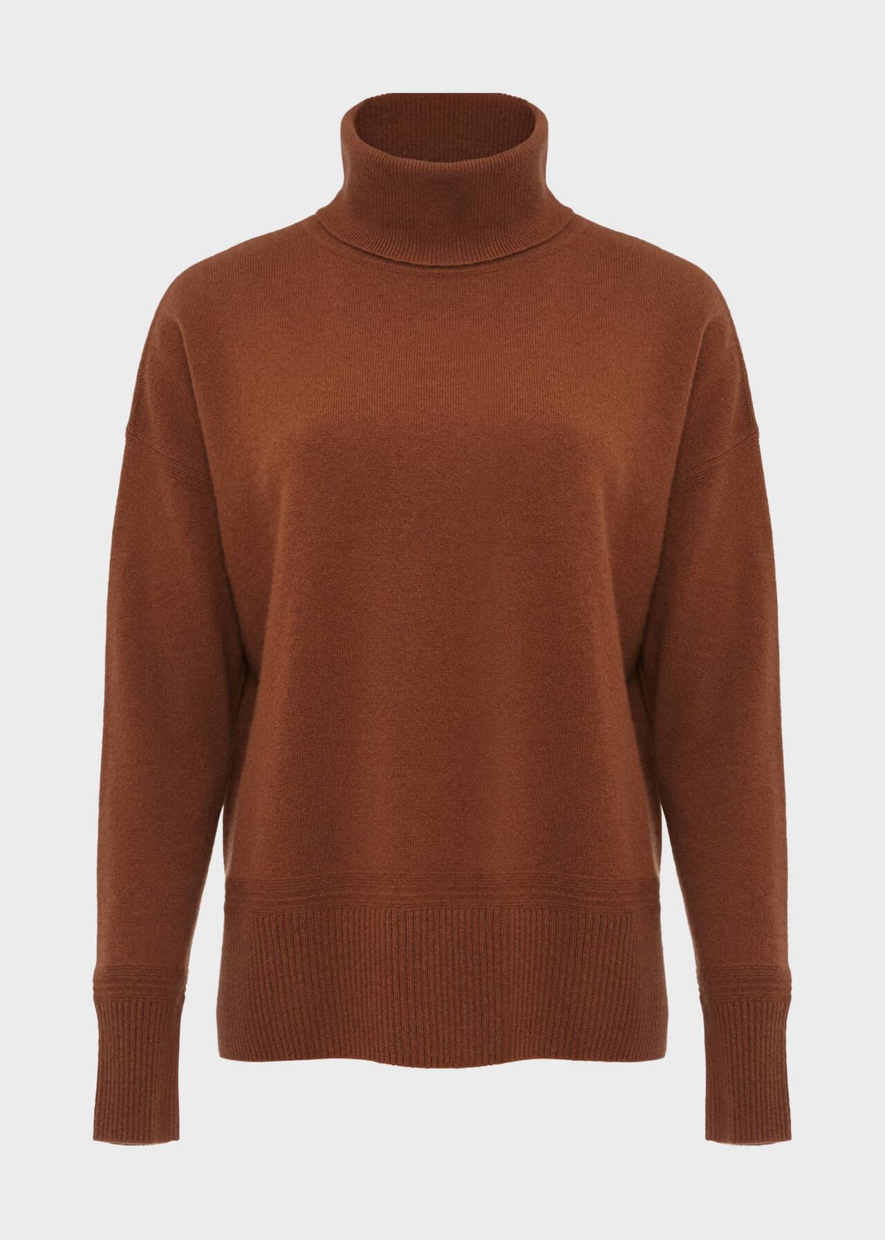 Delora Cashmere Roll Neck Jumper, Hobbs Vicuna, hi-res