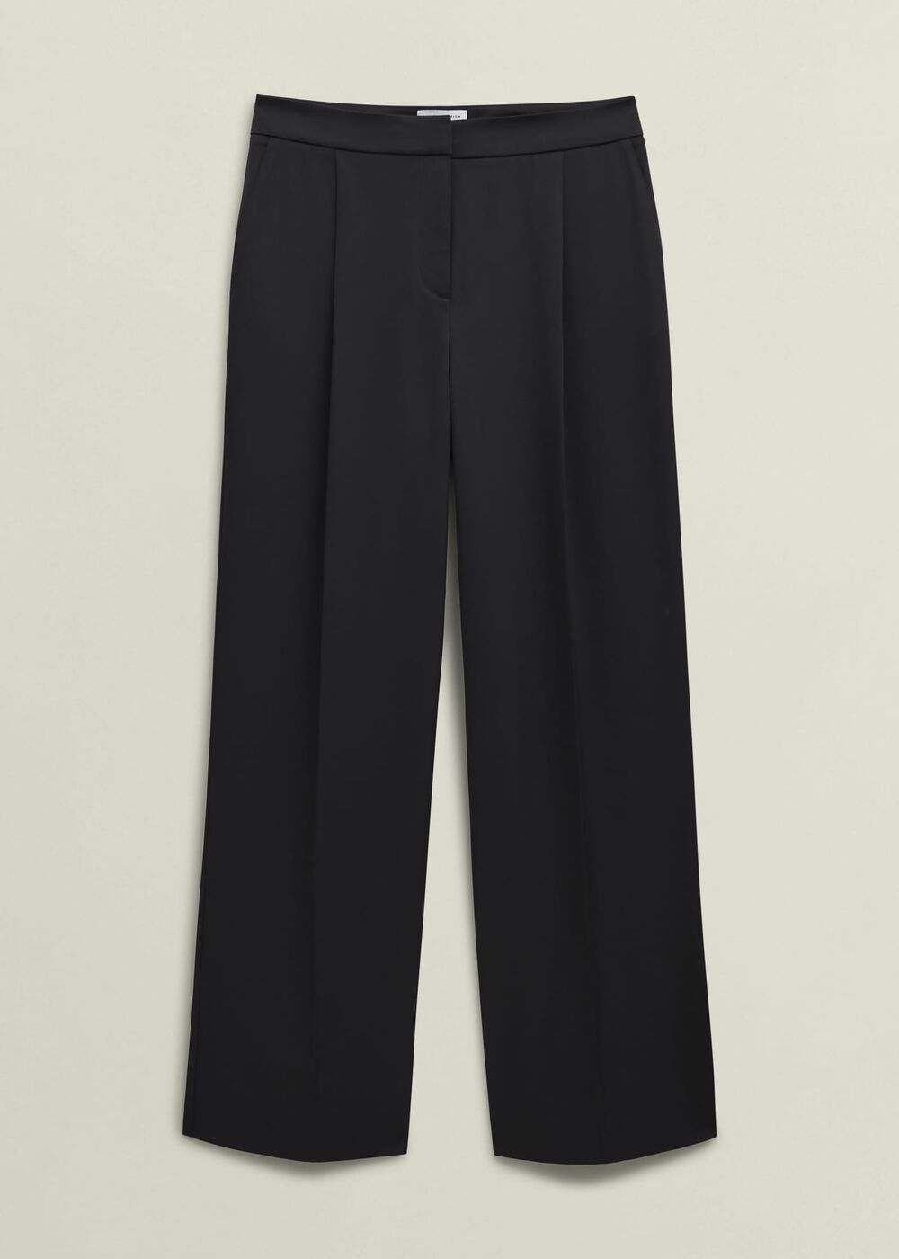 Howley Wide Trousers, Black, hi-res