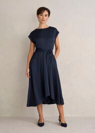 Petite Agnes Dress, Midnight Navy, hi-res