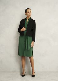 Julia Ponte Dress, Green, hi-res