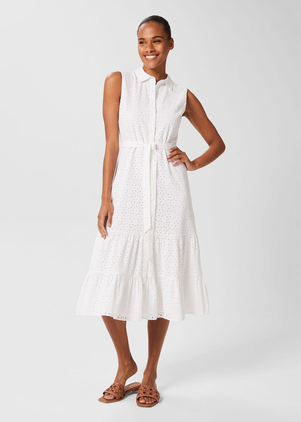Esme Broderie Dress, Ivory, hi-res