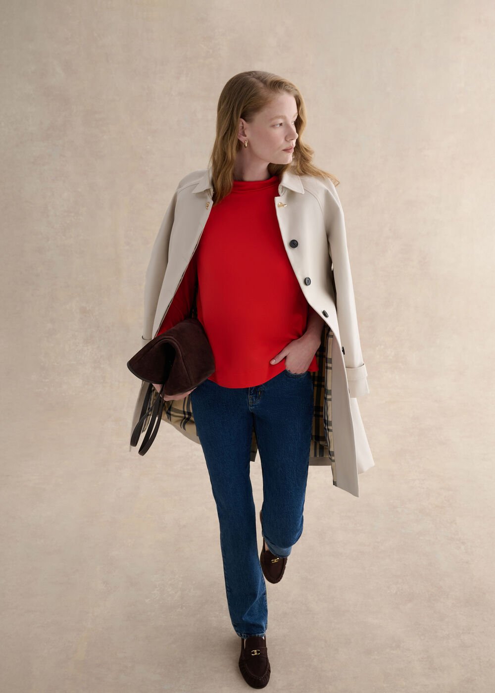 Catriona Roll Neck Top, Pepper Red, hi-res