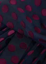 Blythe Devoree Midi Dress, Navy Burgundy, hi-res