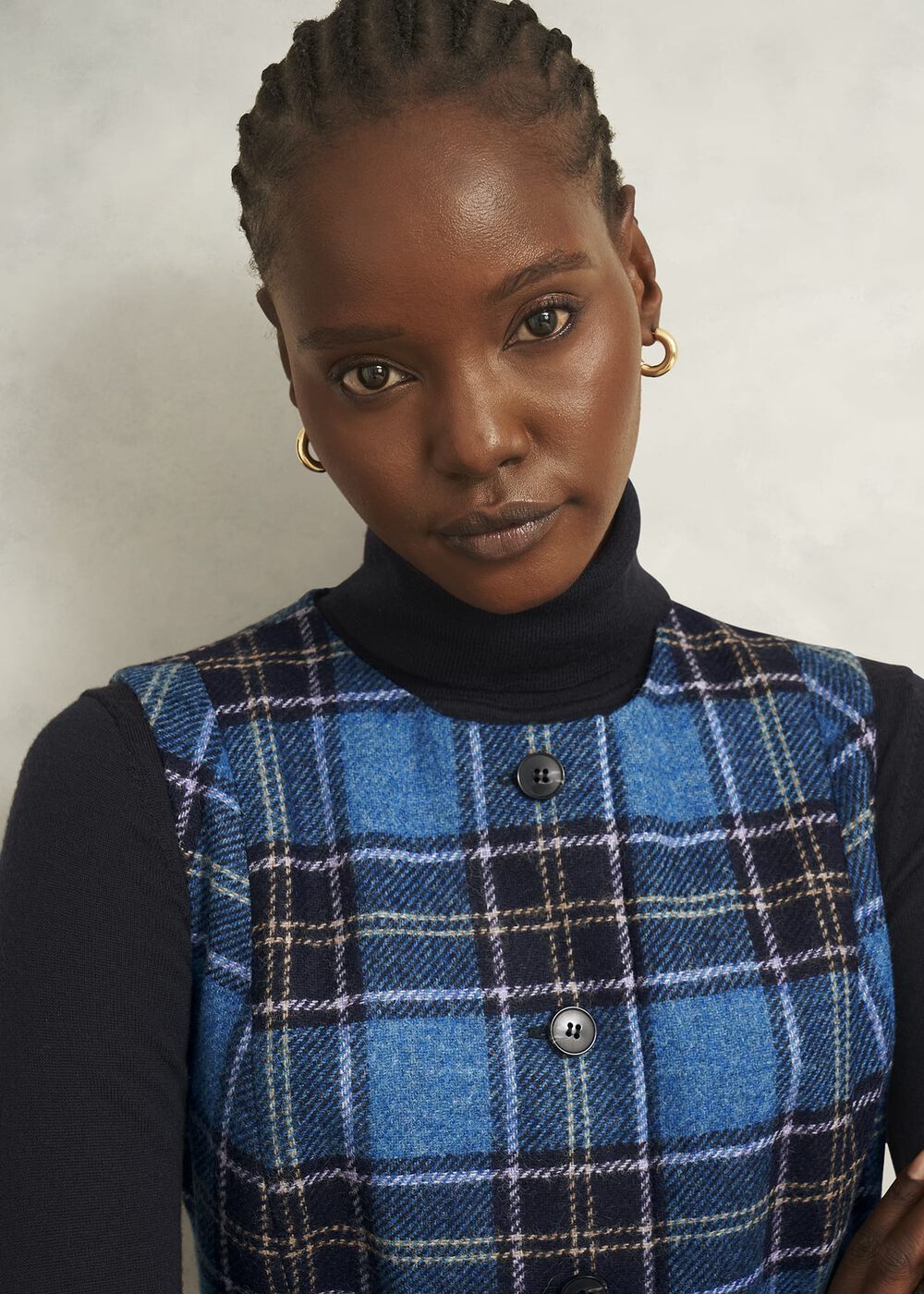 Joella Wool Dress, Blue Multi, hi-res