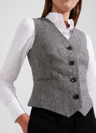 Elle Waistcoat, Black White, hi-res