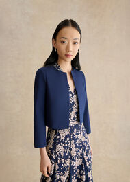 Elize Textured Jacket, Midnight Navy, hi-res