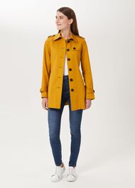 Ella Water Resistant Trench Coat, Gold, hi-res