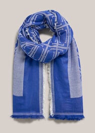 Mora Scarf, Blue Ivory, hi-res