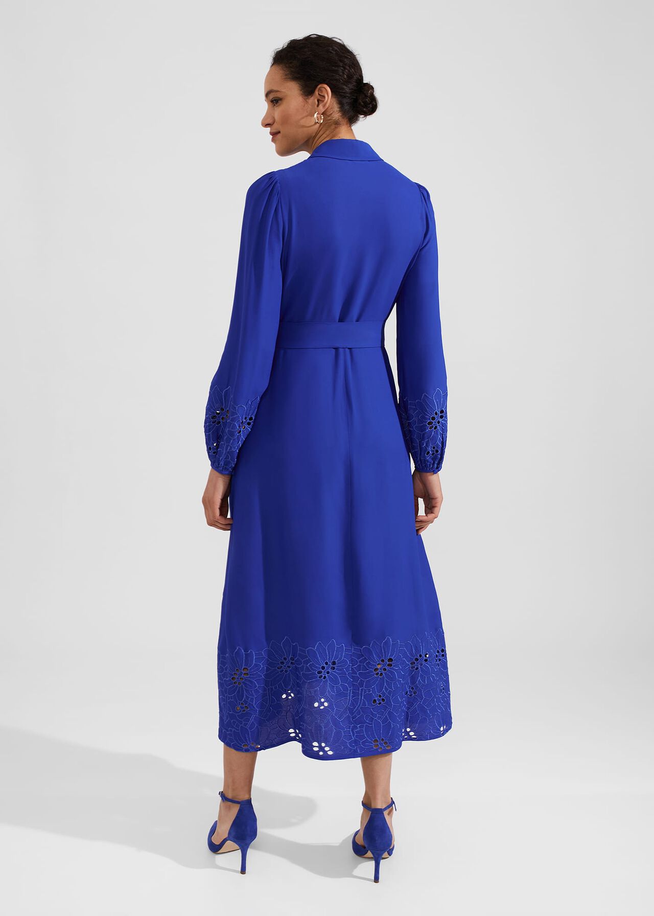 Ada Embroidered Midi Dress, Lapis Blue, hi-res