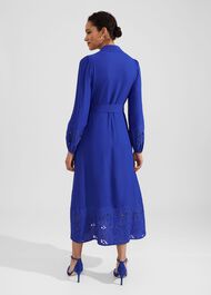 Ada Embroidered Midi Dress, Lapis Blue, hi-res