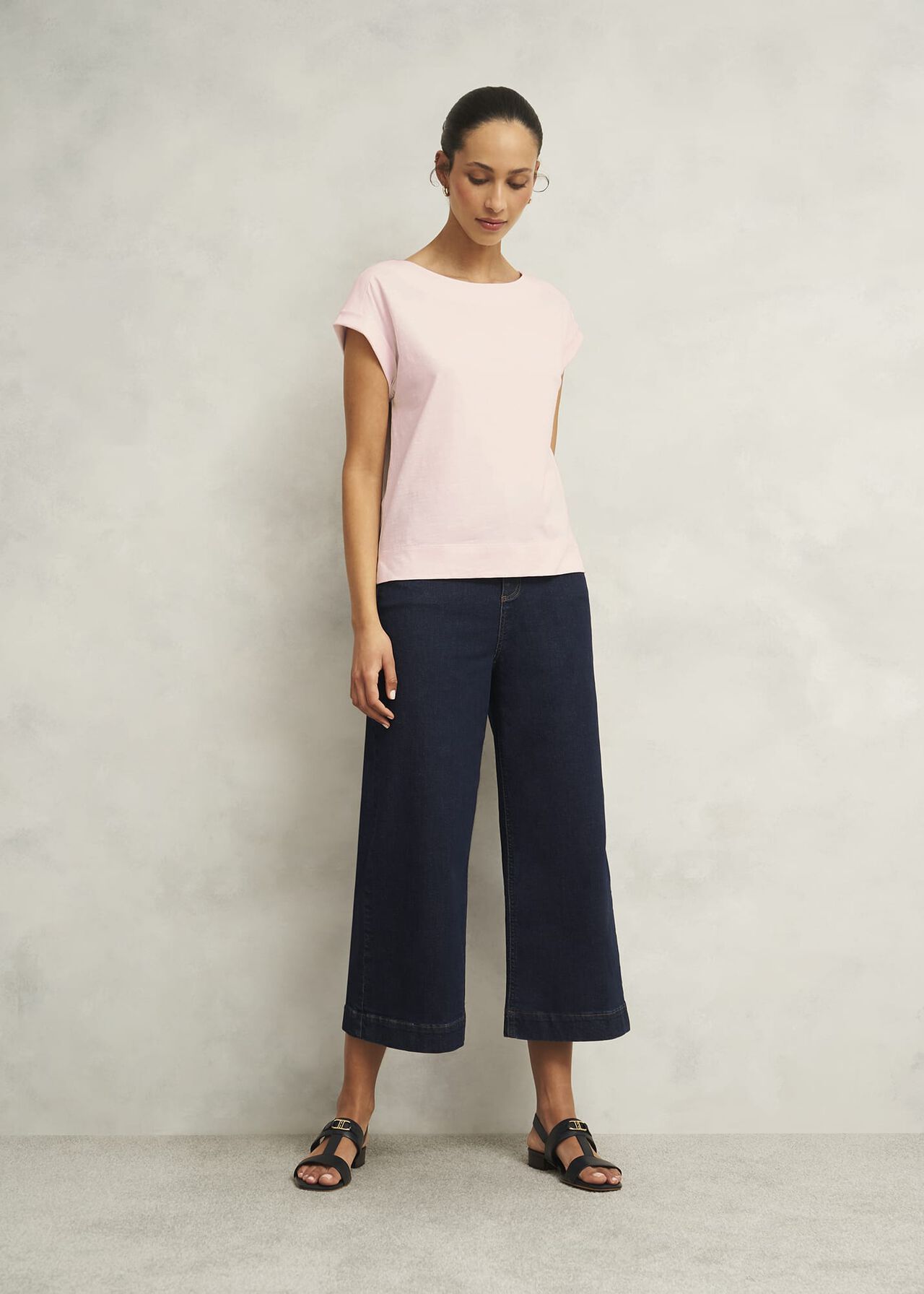 Hobbs Alycia Cotton Slub T-Shirt Hobbs Alycia Cotton Slub T-Shirt