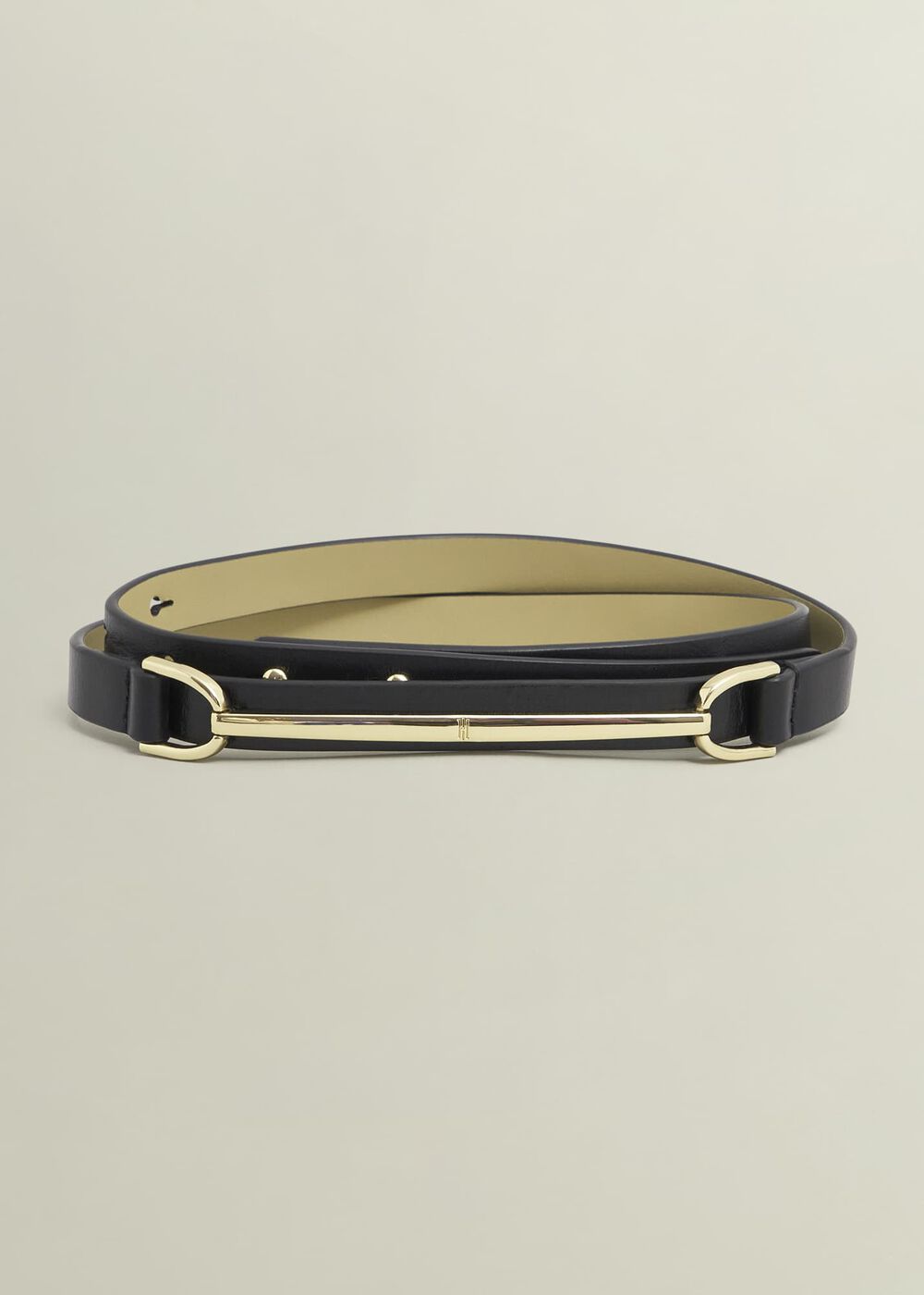 Daphne Leather Waist Belt, Black, hi-res