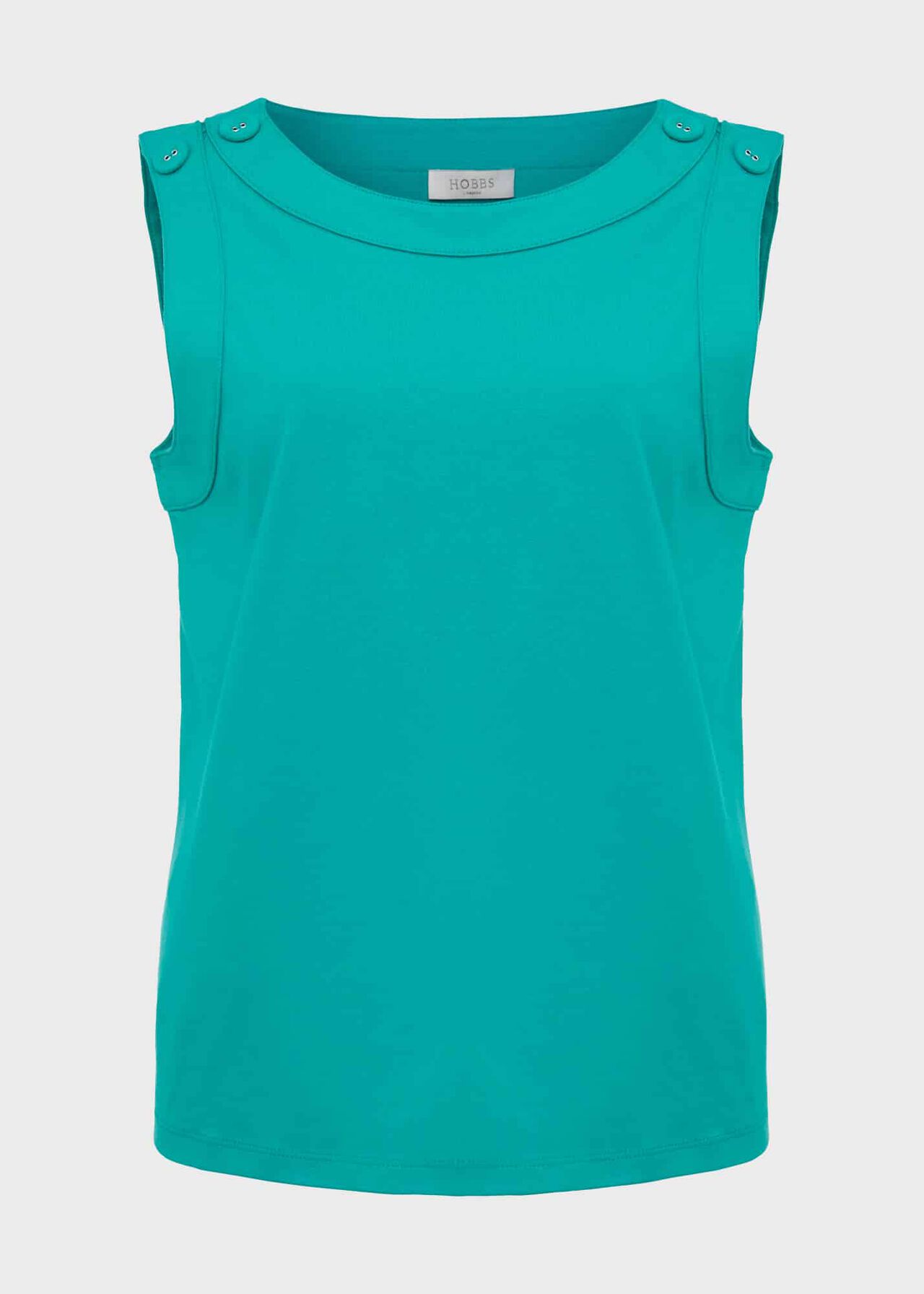 Maddy Cotton Vest , Aruba Green, hi-res