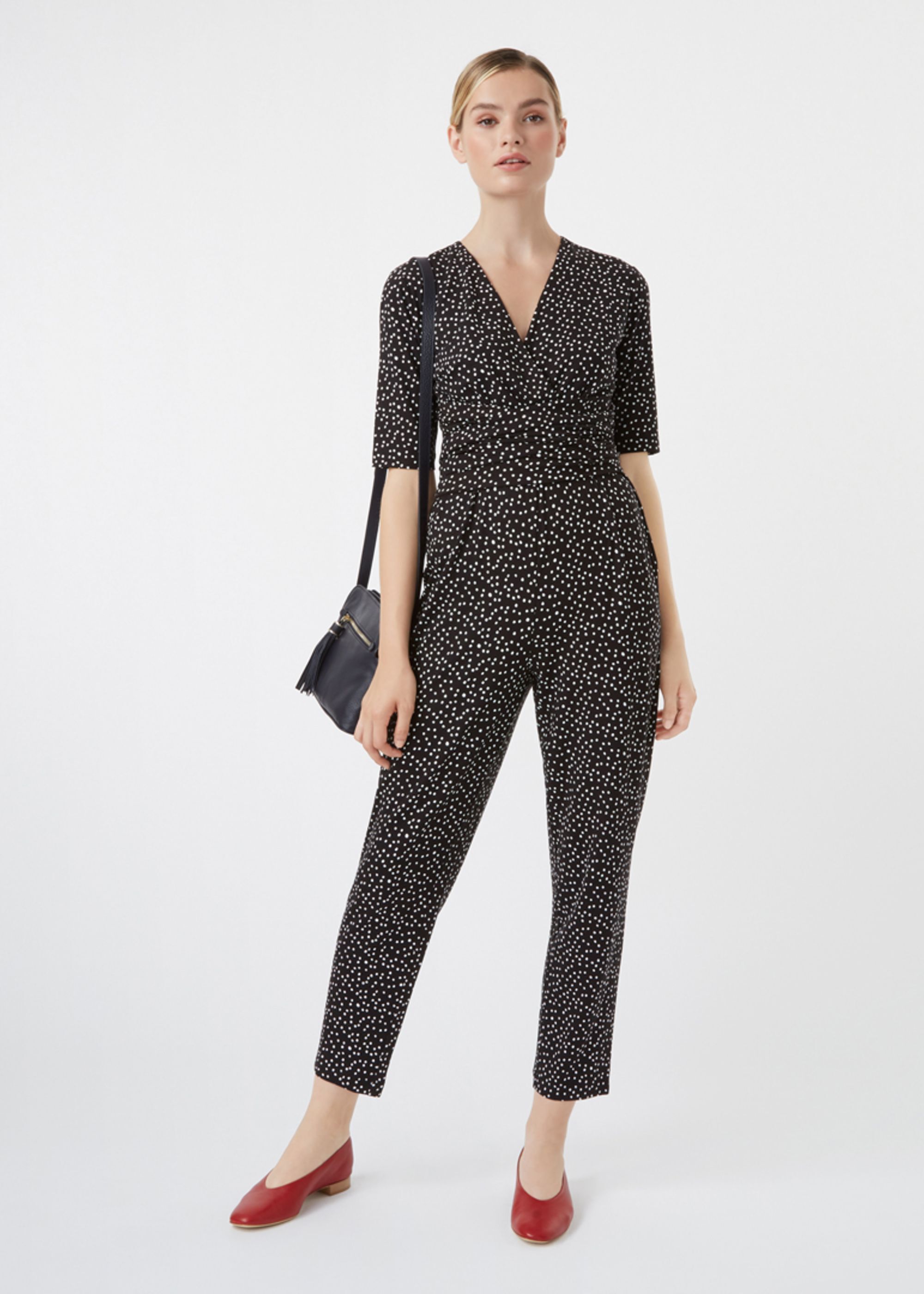 hobbs black and white jumpsuit
