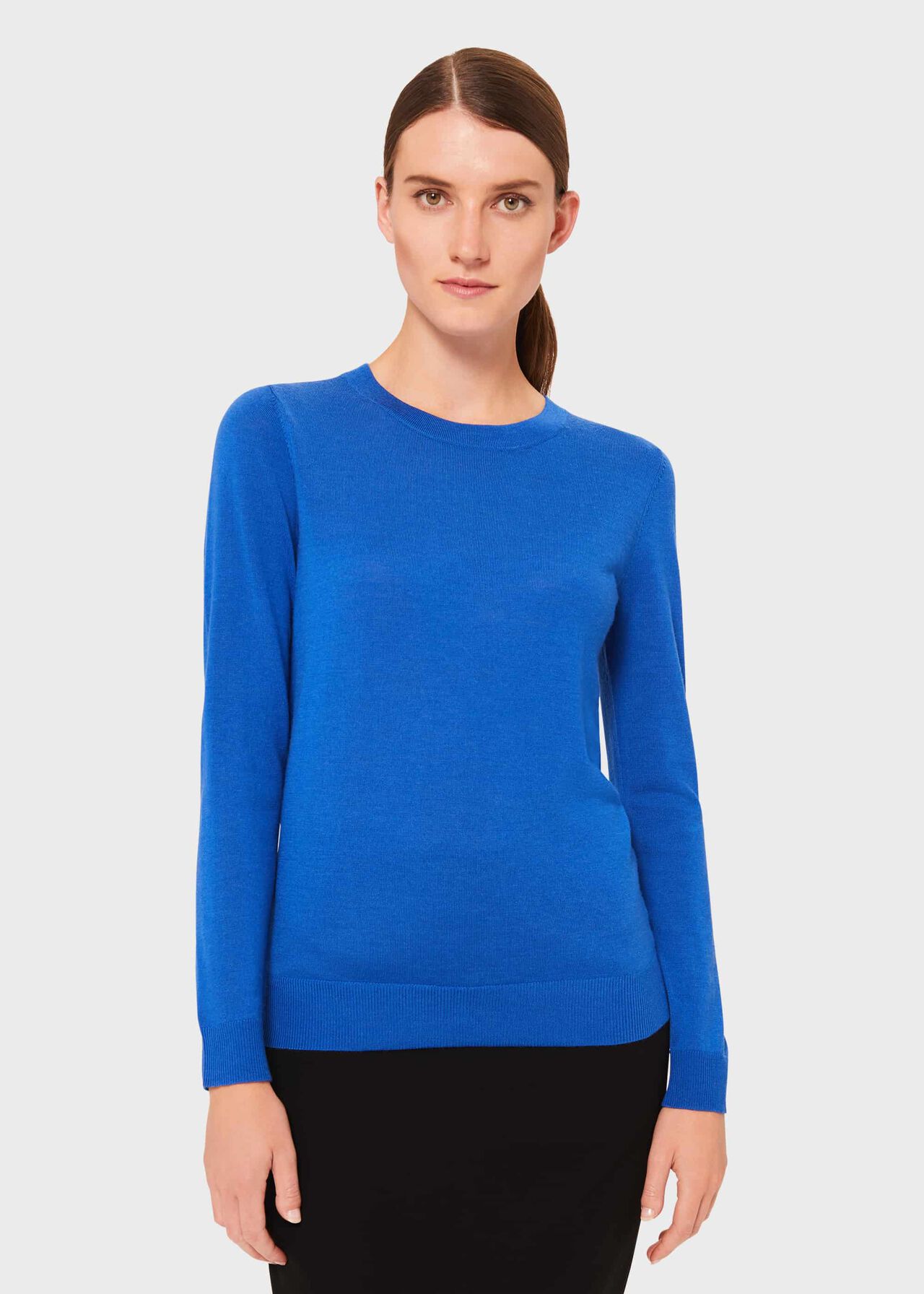 Penny Merino Wool Jumper, Cobalt, hi-res