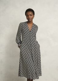 Zadie Dress, Black Cream, hi-res