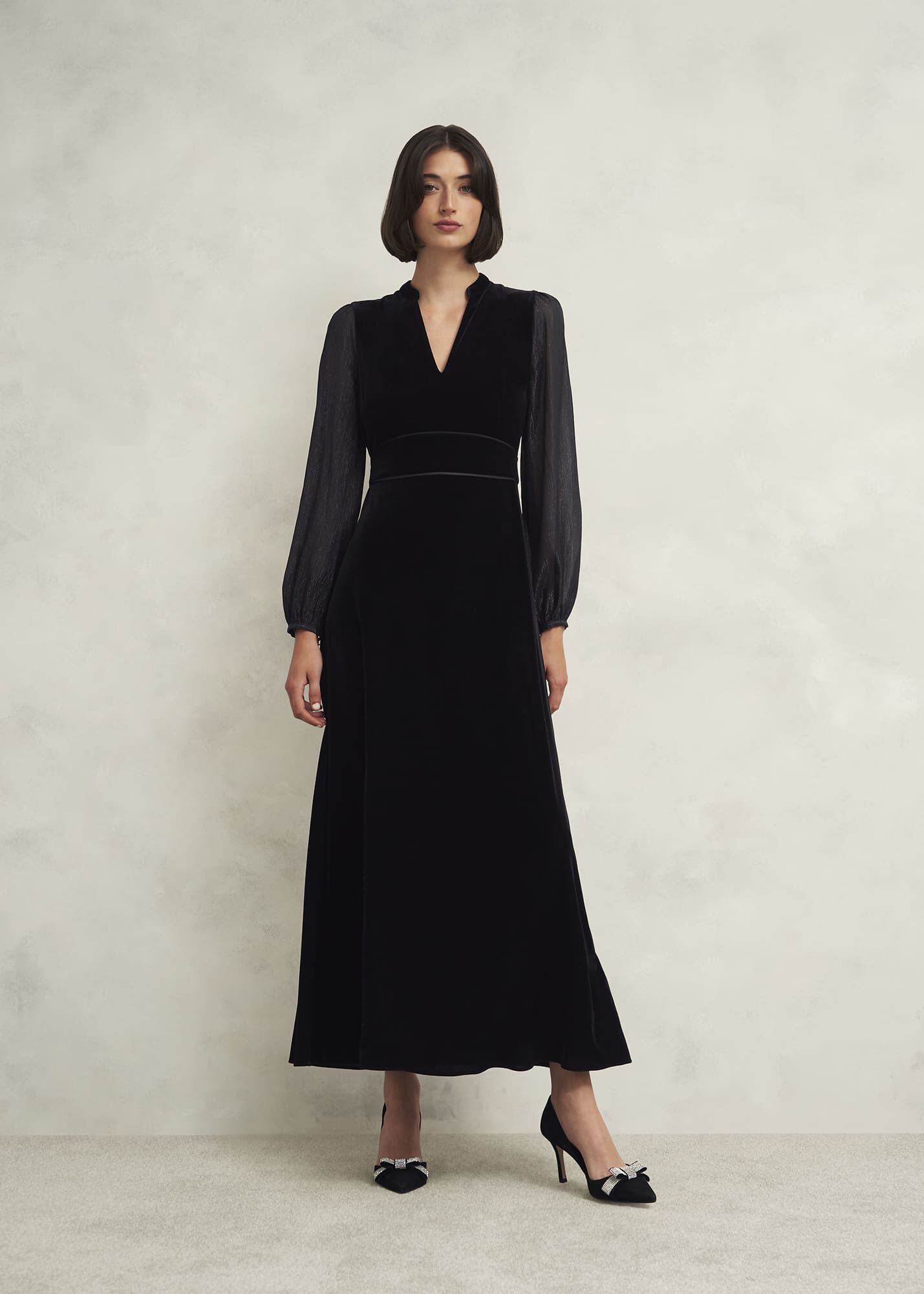 Hobbs eliora velvet dress cheap