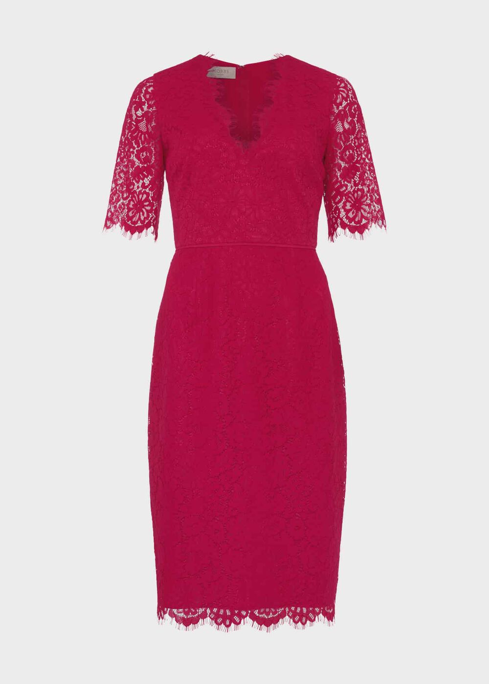 Anastasia Lace Shift Dress, Fuchsia Pink, hi-res