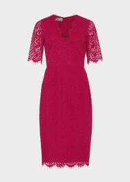 Anastasia Lace Shift Dress, Fuchsia Pink, hi-res