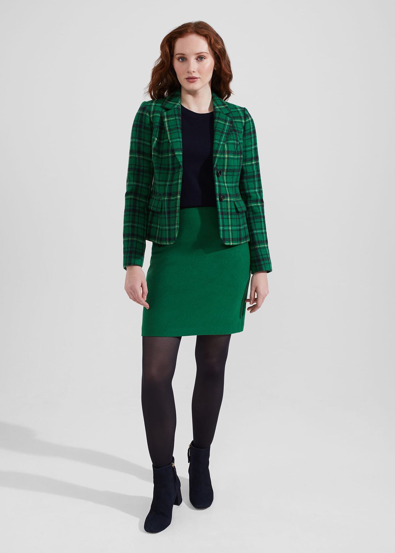 Maeve Wool Skirt, Green, hi-res