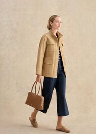 Florence Leather Shoulder Bag, Tan, hi-res